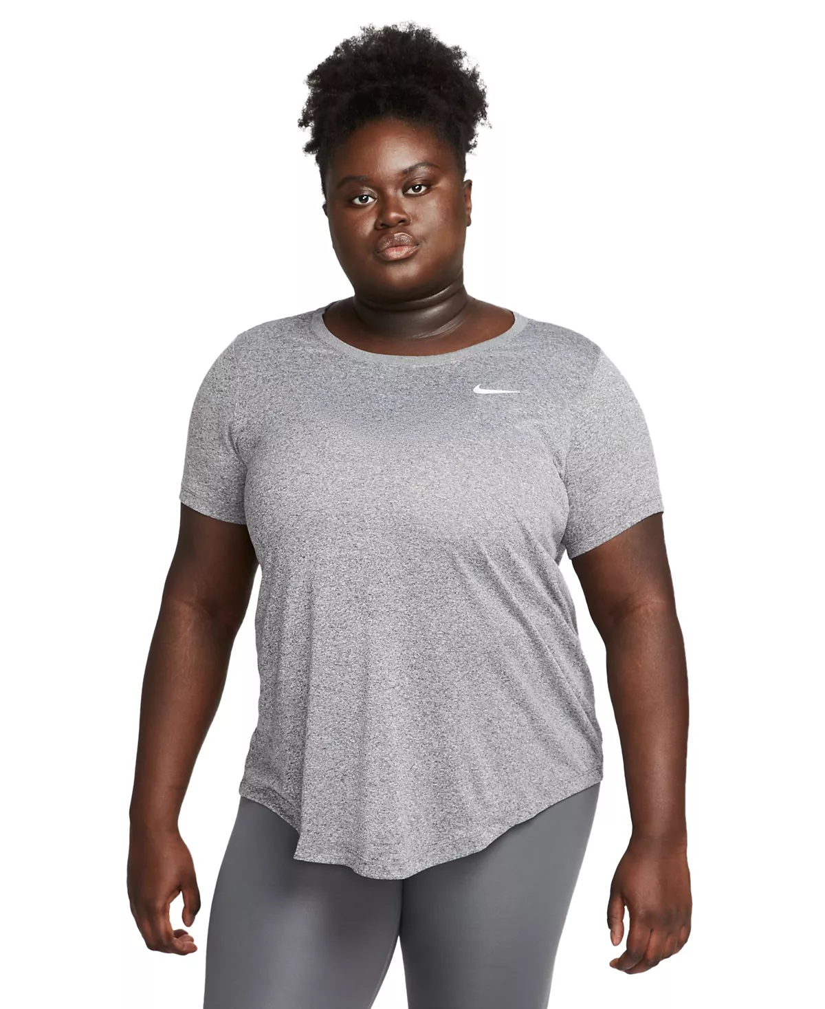  Женская футболка Active Dri-FIT большого размера с коротким рукавом и логотипом 