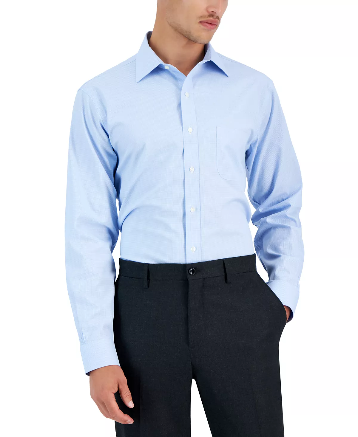 Мужская рубашка B by Regular Fit из негладкой ткани в мелкую клетку 11890₽