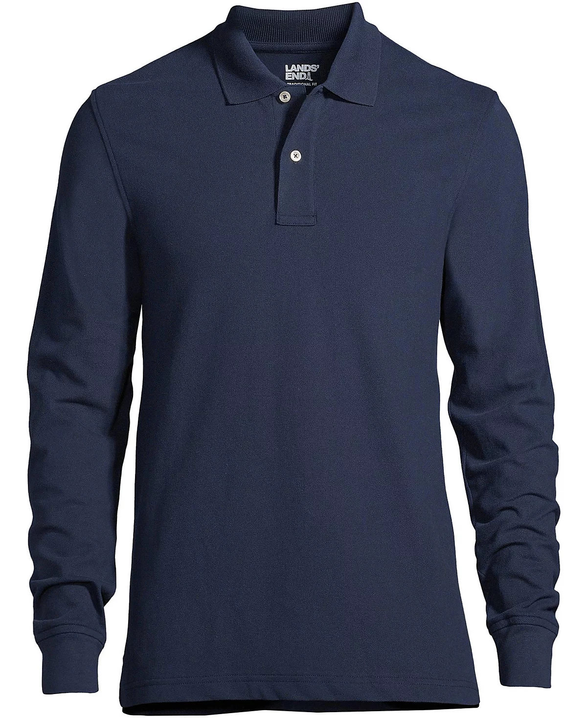Lands End Mens Comfort First Long Sleeve Mesh Pique Polo Shirt 10490₽