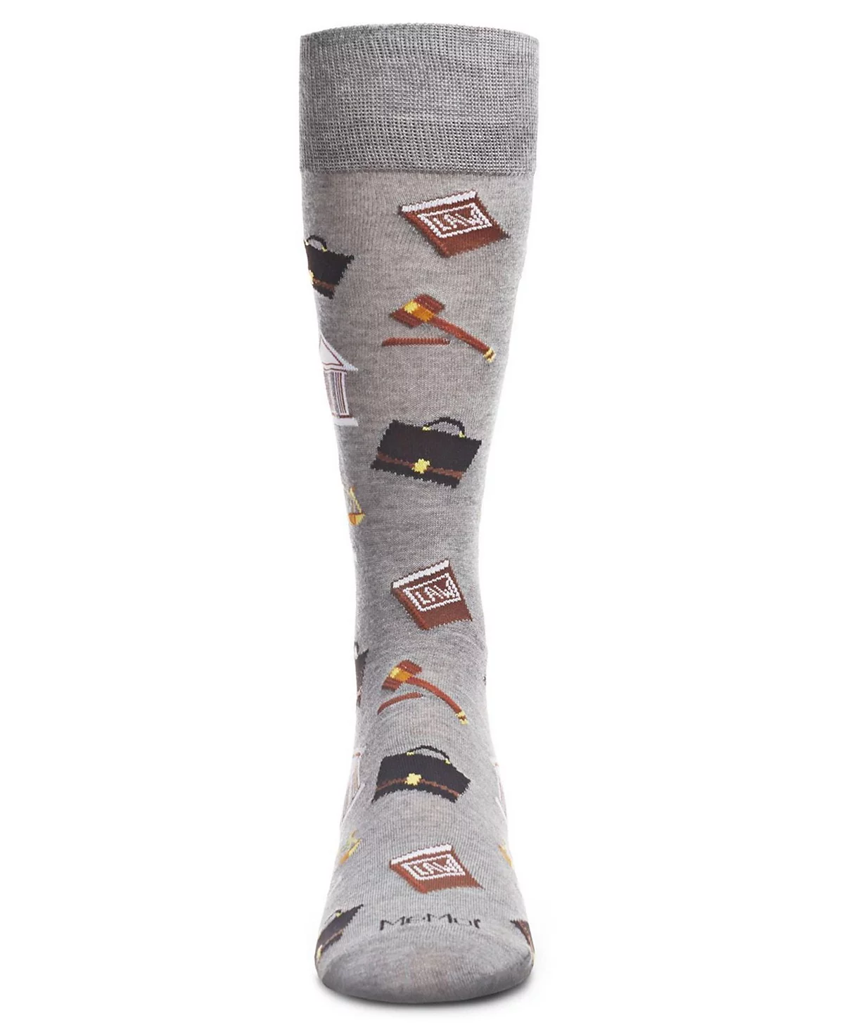 MeMoi Mens Law and Order Heathered Rayon from Bamboo Novelty Crew Socks 1990₽