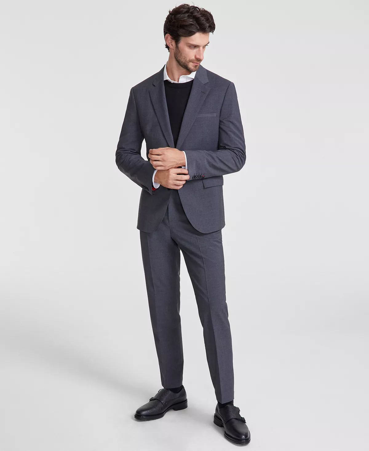 Мужской полушерстяной костюм современного покроя от HUGO by 26390₽