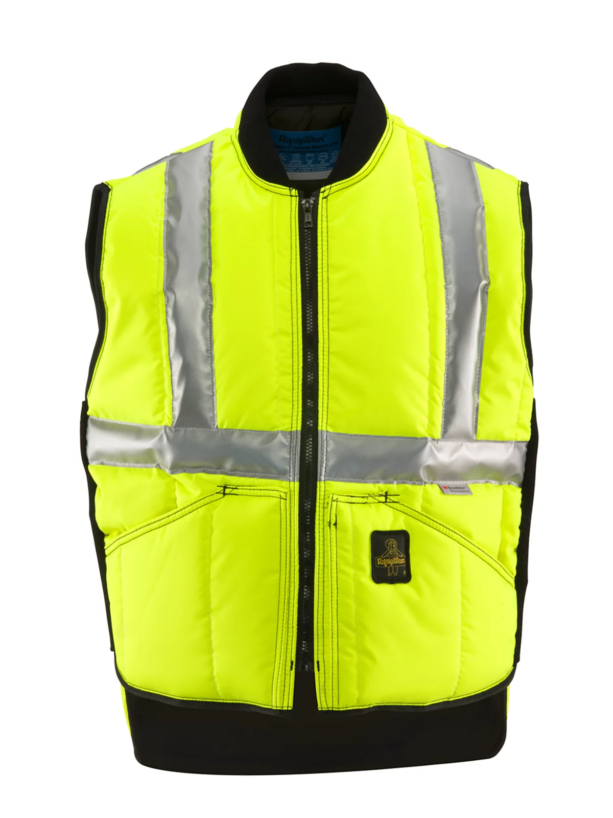 RefrigiWear Mens HiVis Iron-Tuff Vest - Extreme Cold Protection High-Visibility Water-Repellent Durable Workwear 18590₽