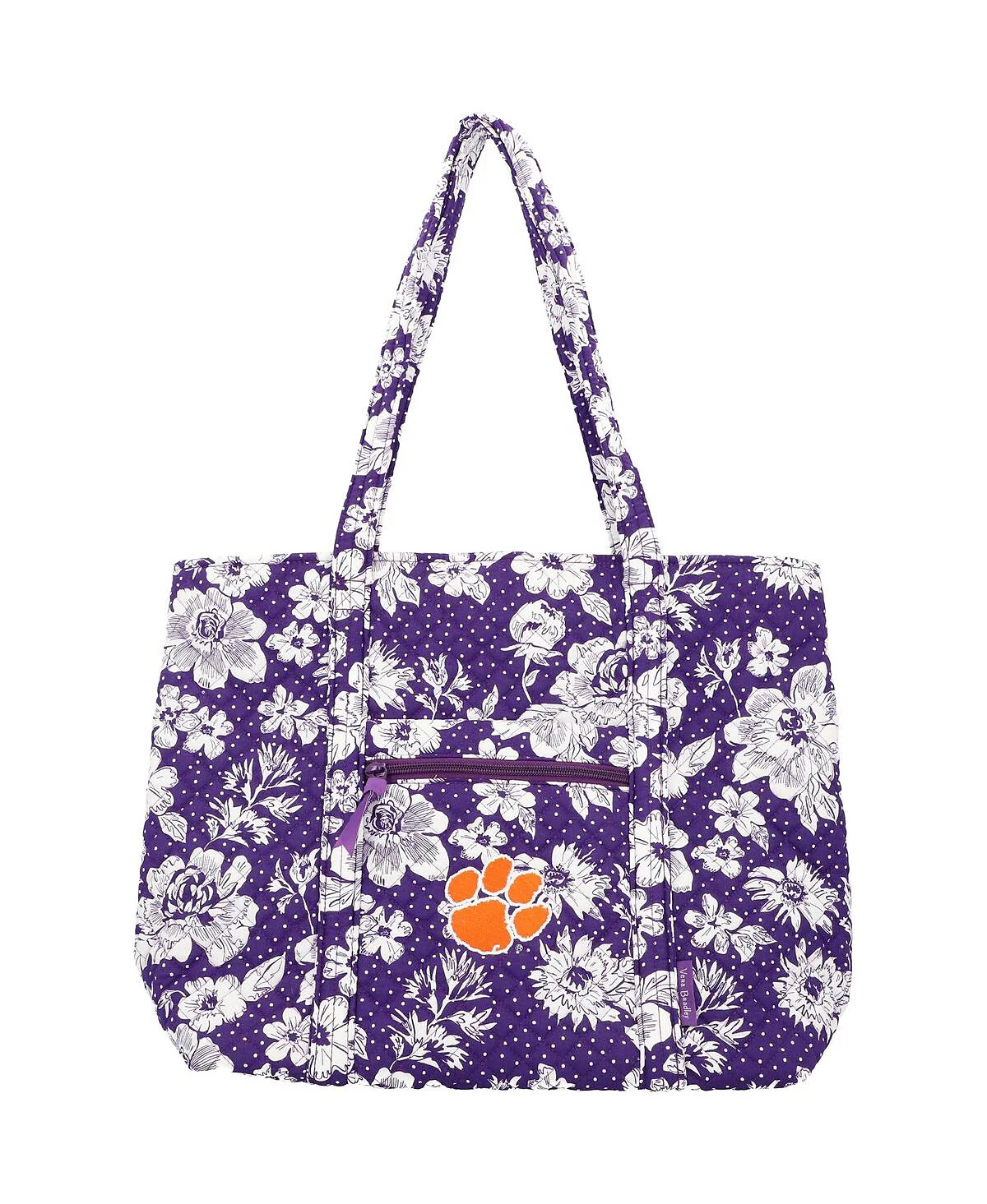 Womens Vera Bradley Clemson Tigers Rain Garden Vera Tote Bag 17690₽