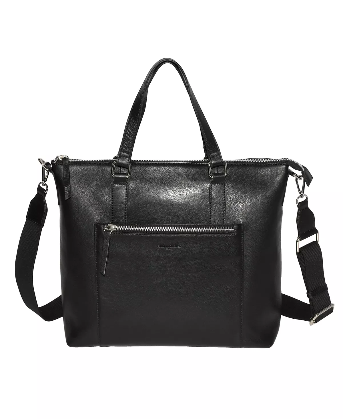 Женская большая кожаная деловая сумка-тотализатор через плечо