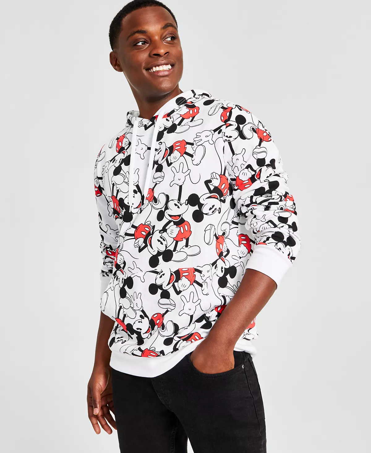 Мужская толстовка с рисунком Микки на всем протяжении