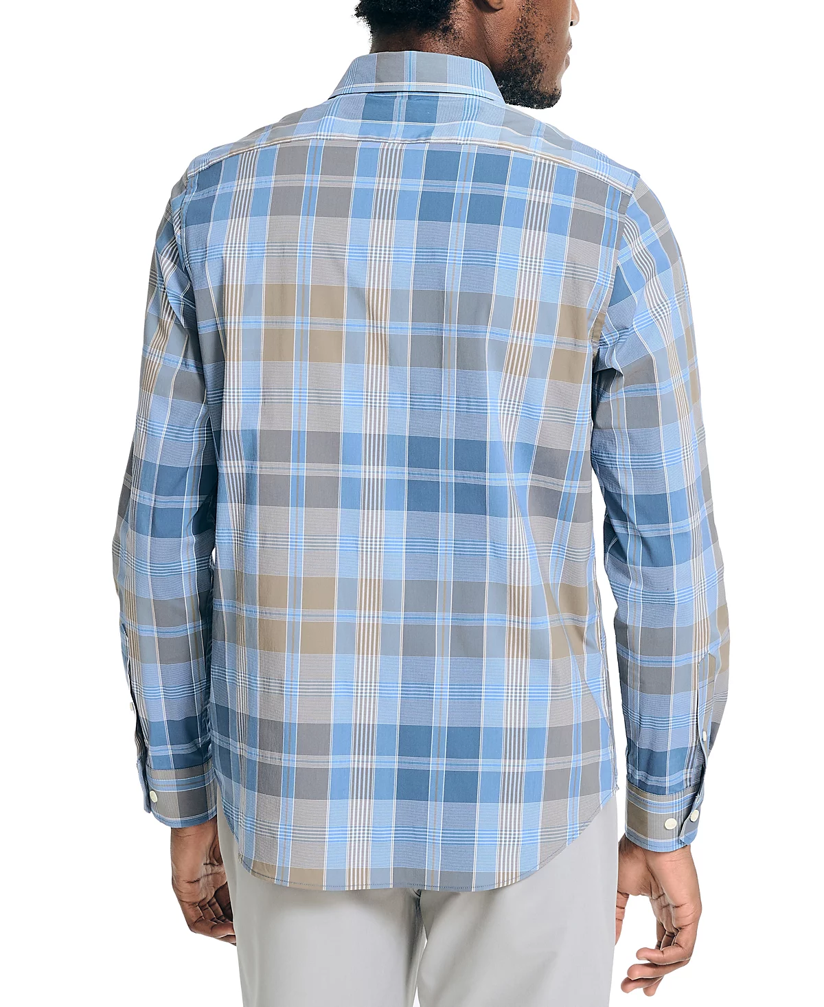 Nautica Mens Trim-Fit Navtech Plaid Shirt 12790₽
