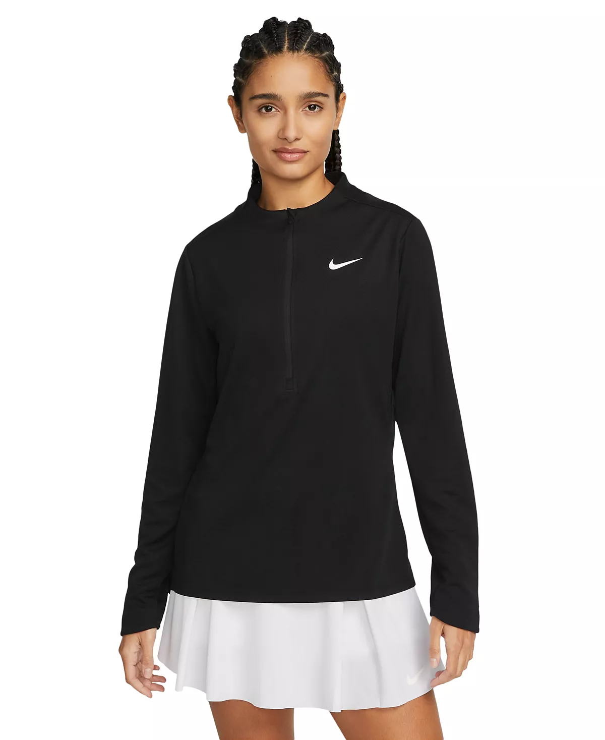  Женский топ Dri-FIT UV Advantage на молнии до половины длины