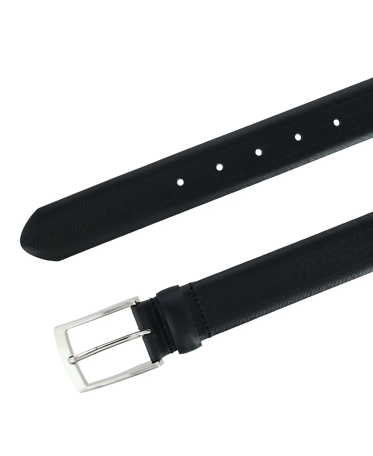 TRAFALGAR Mens Gregorio 35mm Herringbone Embossed Feather Edged Leather Belt 18990₽