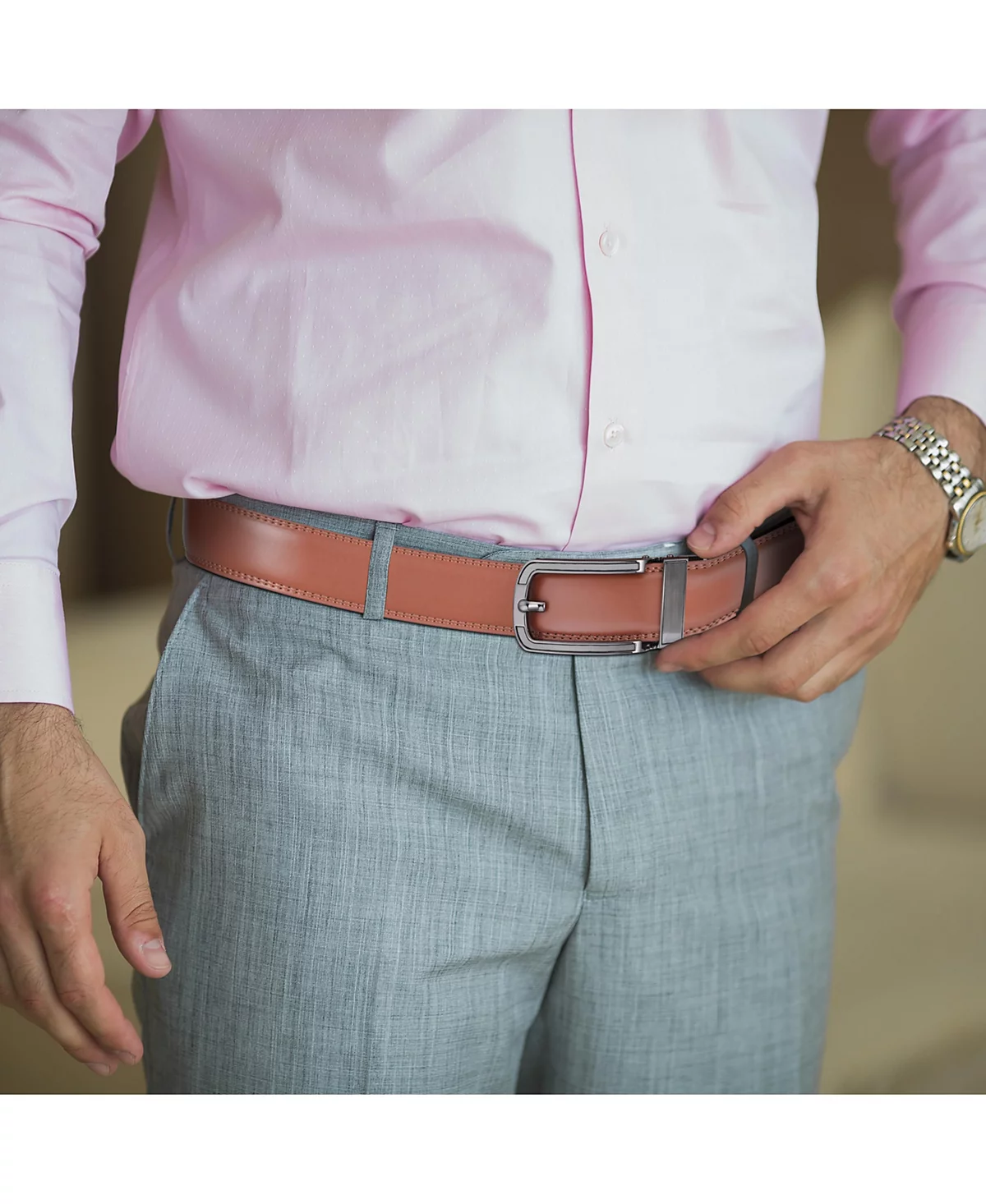 Mens Refined Ore Leather 2 Pack Linxx Ratchet Belt 11190₽