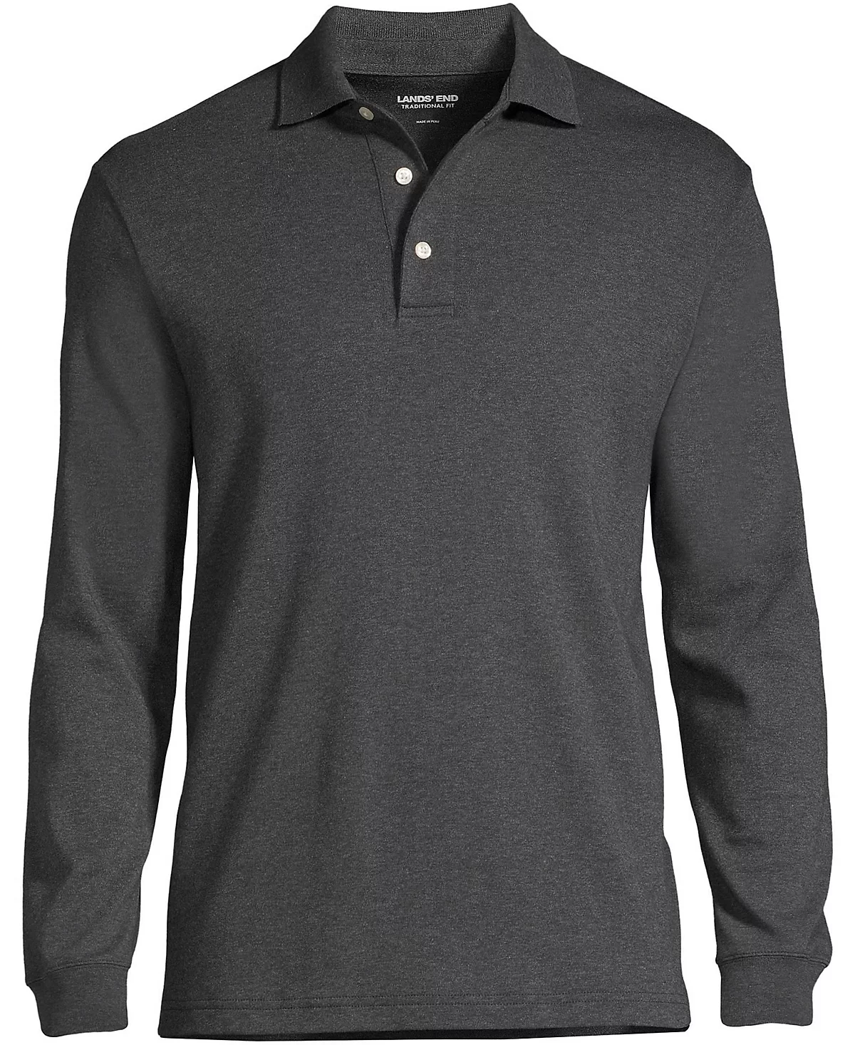 Lands End Mens Long Sleeve Cotton Supima Polo Shirt 13290₽