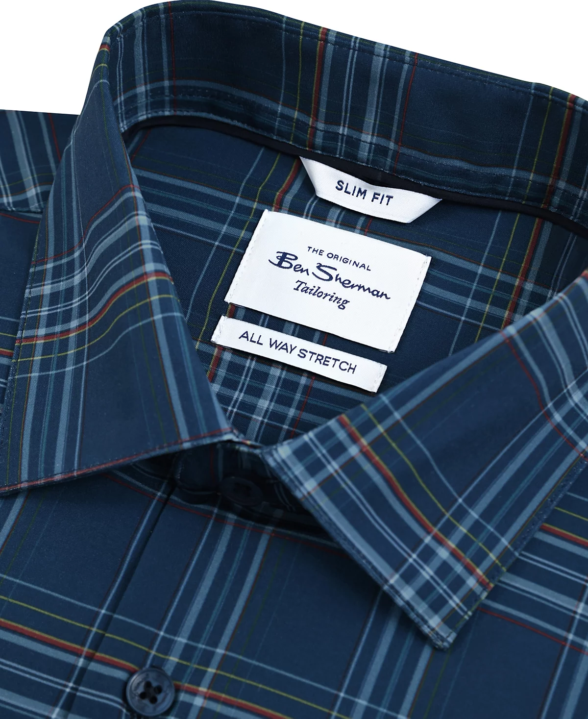 Ben Sherman Mens Slim-Fit Plaid Shirt 12890₽