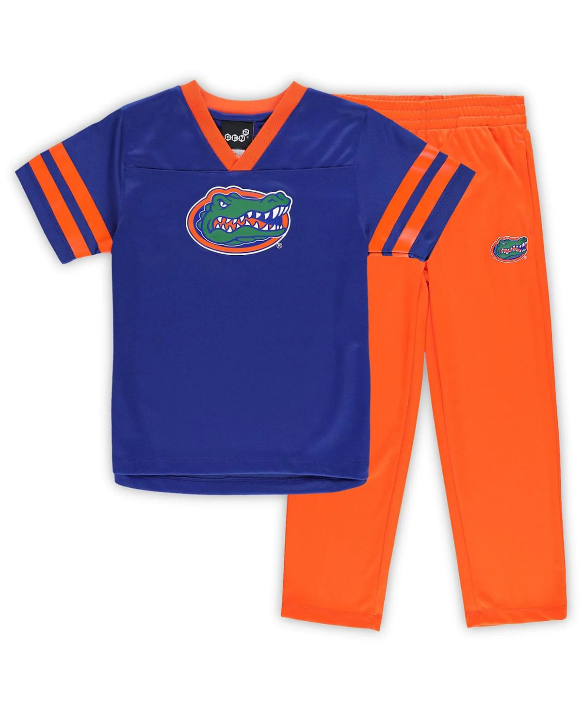 Little Boys and Girls Royal Orange Florida Gators Red Zone Jersey and Pants Set 6990₽