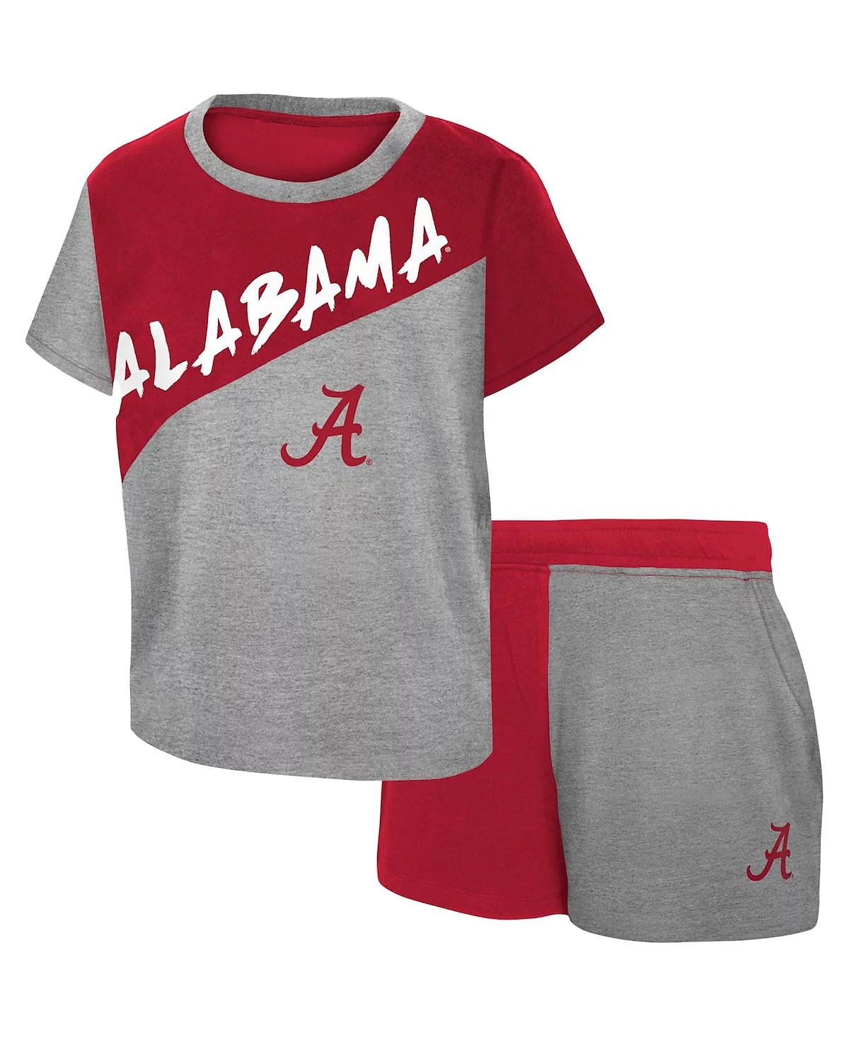 Toddler Boys Heather Gray Alabama Crimson Tide Super Star T-shirt and Shorts Set 6990₽