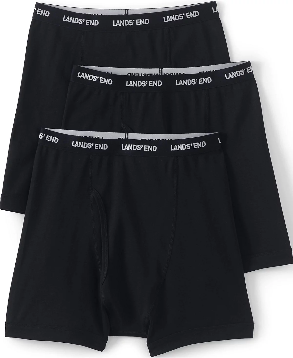 Lands' End Men's Big 3 Pack Knit Boxer Briefs