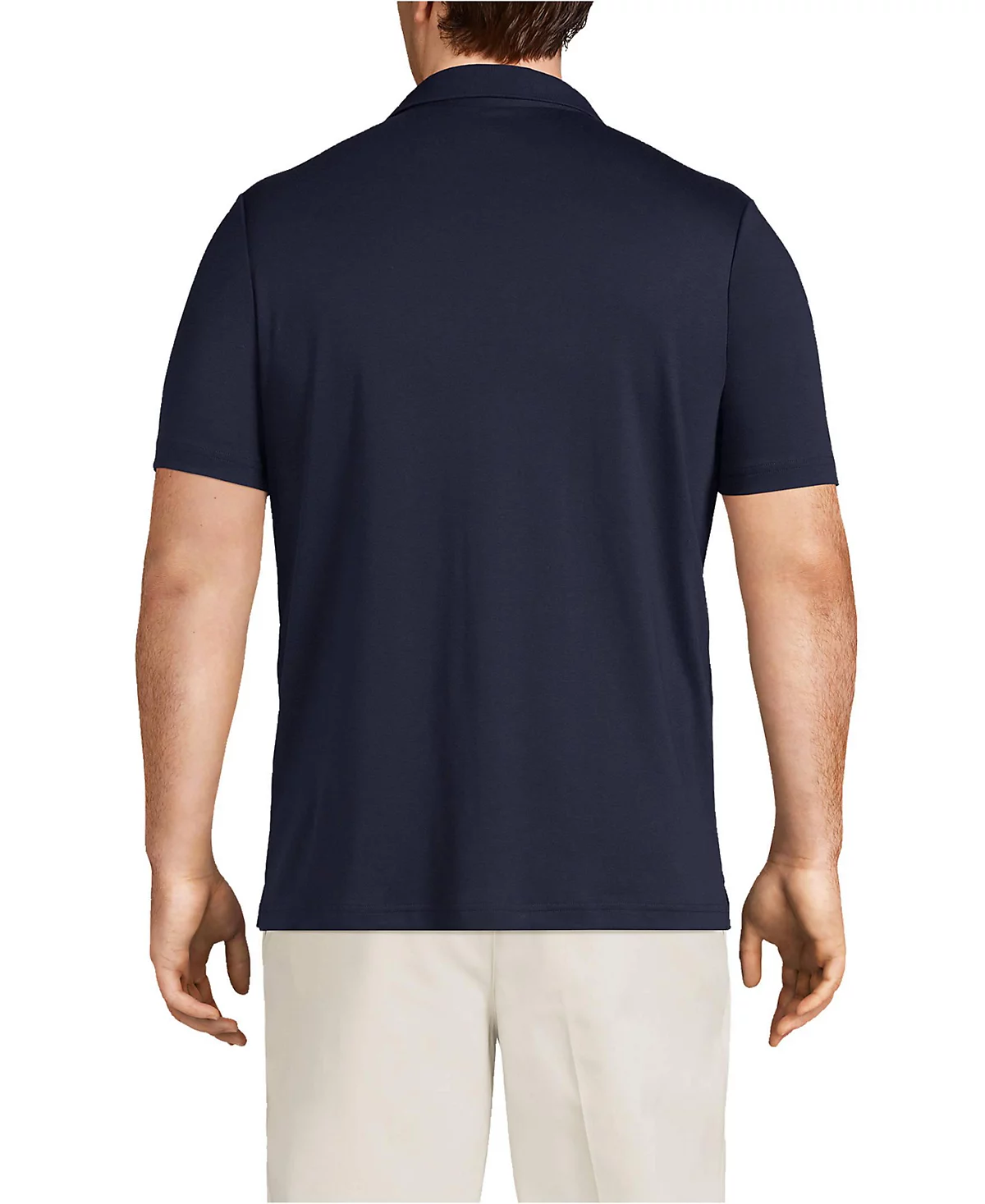 Lands End Big - Tall Short Sleeve Cotton Supima Polo Shirt with Pocket 12390₽