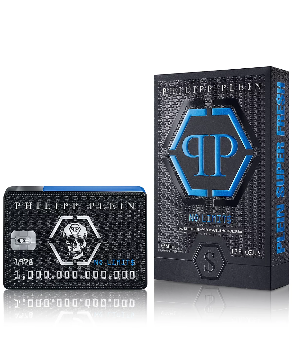 Туалетная вода-спрей Philipp Plein для мужчин No Limit$ Plein Super Fre$h, 1,7 унции.