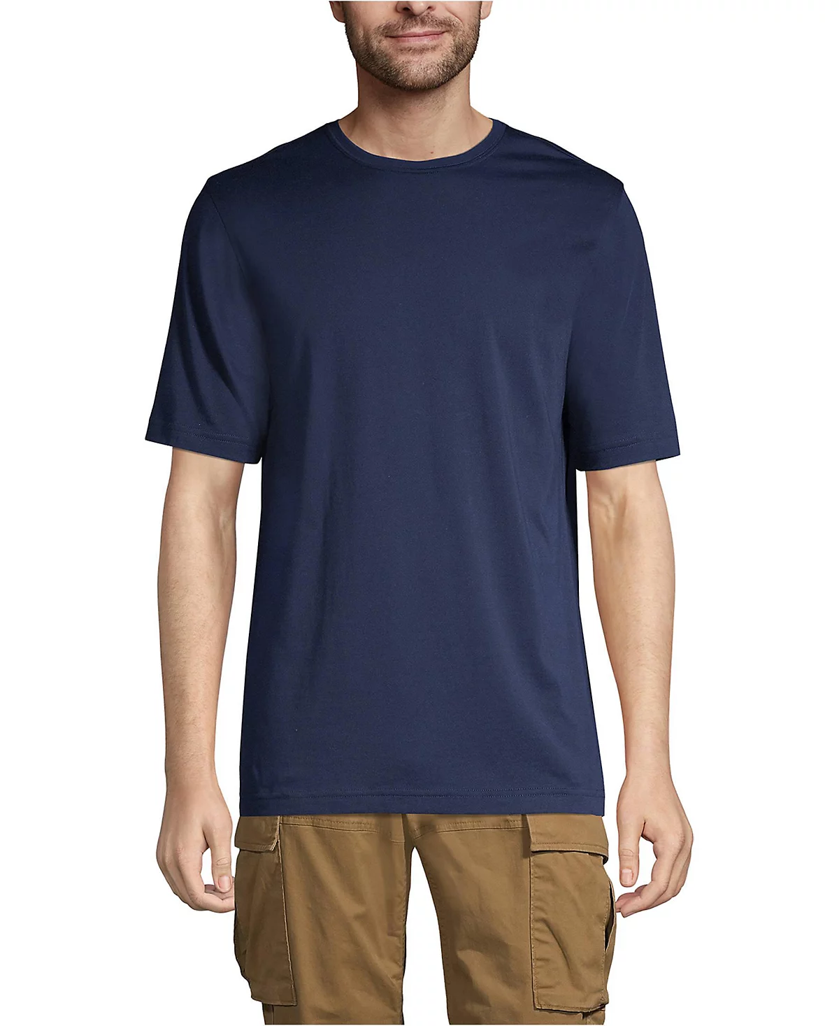 Lands End Mens Short Sleeve Cotton Supima Tee 7590₽