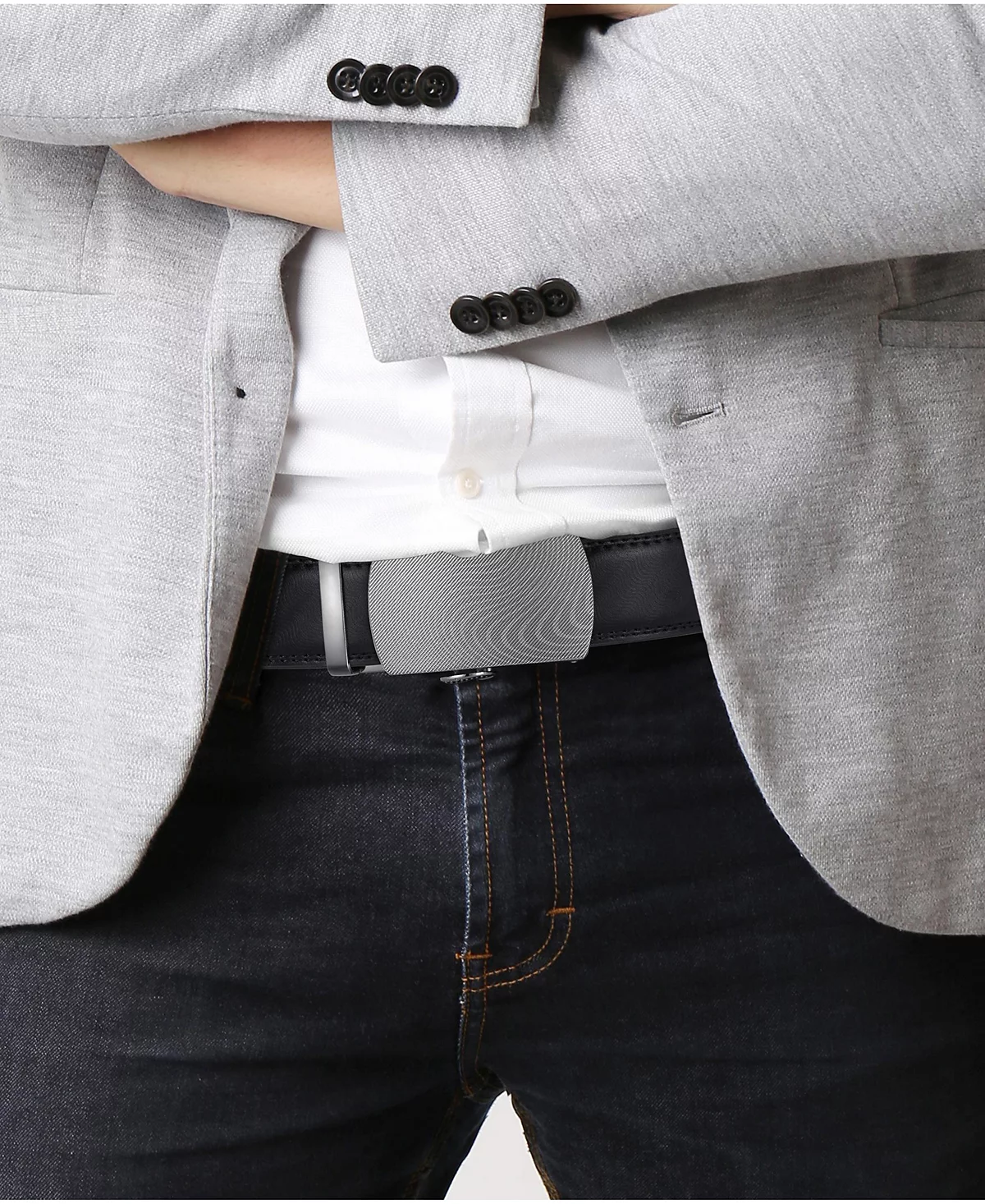 Men's Modern Matte Leather Ratchet Belt