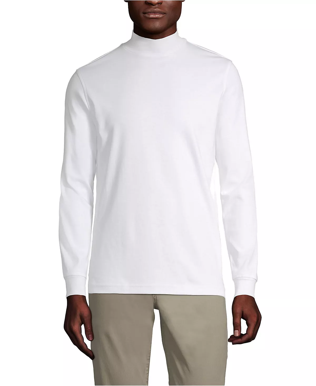 Мужская сверхмягкая футболка Supima с имитацией водолазки с высоким воротом 7290₽