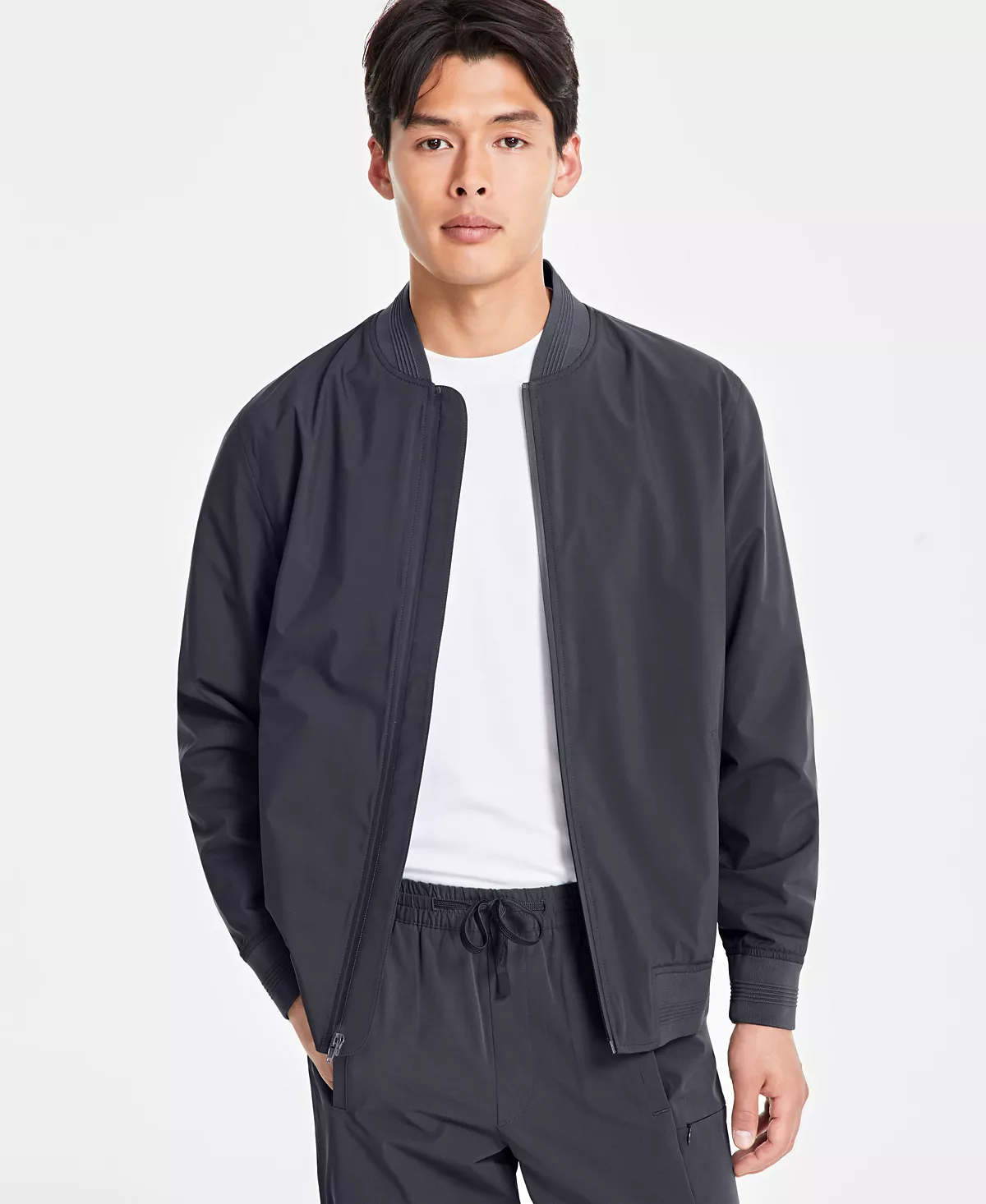 Мужская водонепроницаемая куртка-бомбер на молнии обычного покроя созданная для Macys 7490₽
