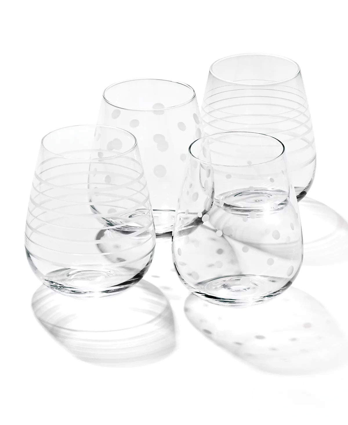 Oneida Mingle Stemless Wine Glasses Set of 4 7990₽