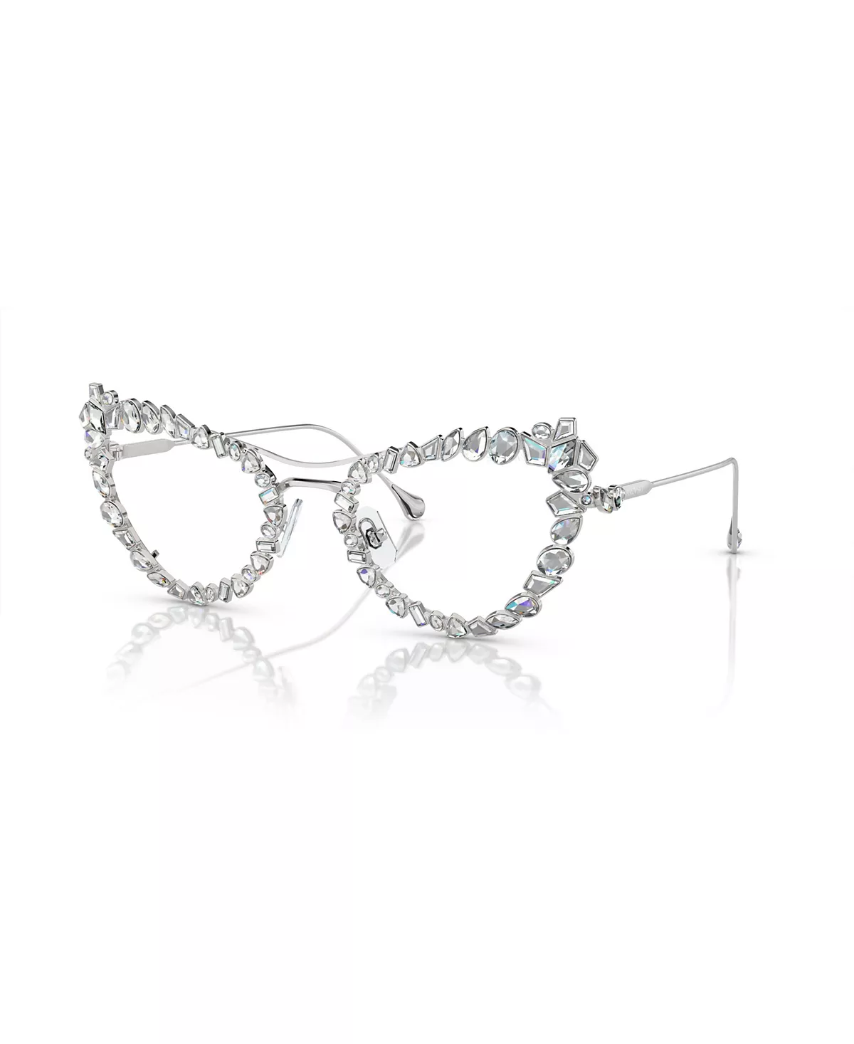 Женские синие очки с кристаллами на клипсе SK7011 77290₽