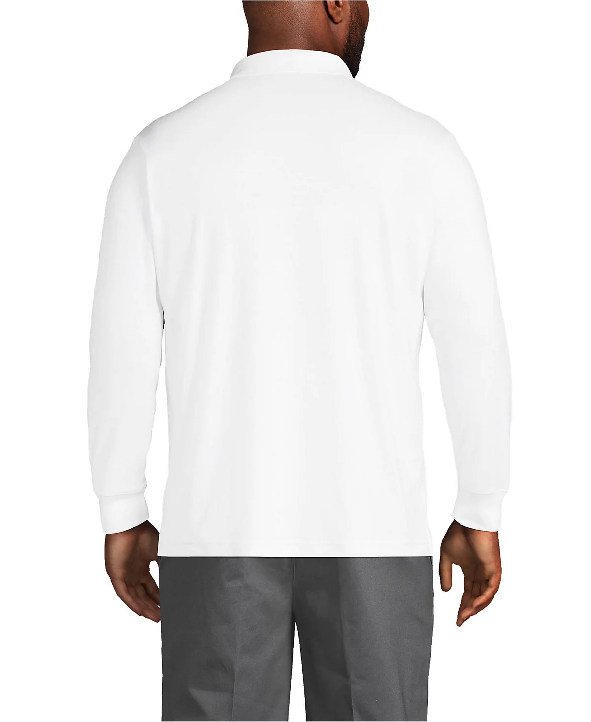 Lands End Big - Tall Long Sleeve Cotton Supima Polo Shirt with Pocket 13290₽