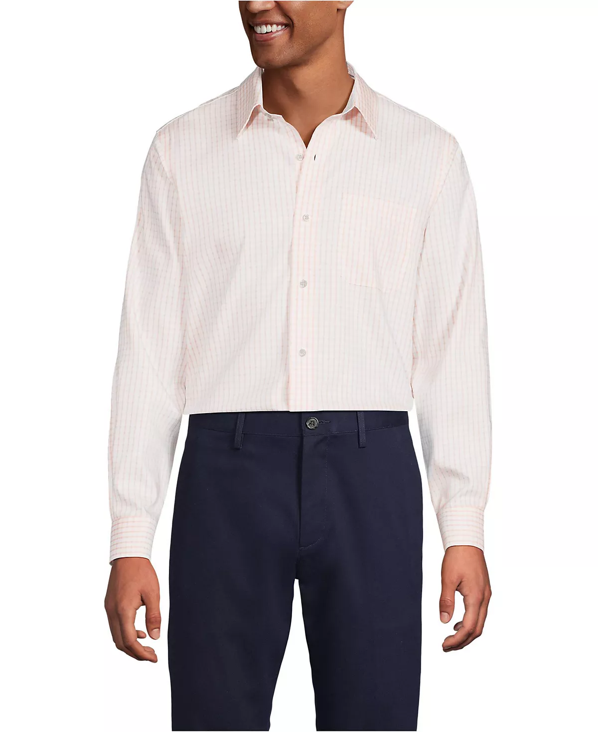 Мужская рубашка с узором No Iron Supima с прямым воротником-стойкой 8590₽