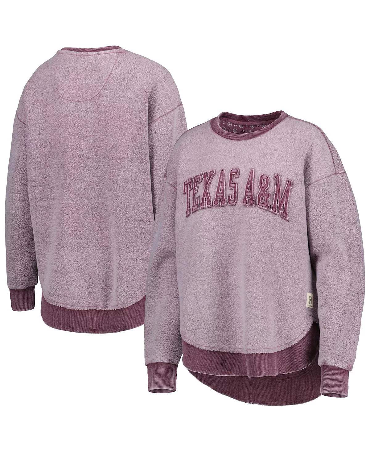 Womens Pressbox Maroon Texas A-M Aggies Ponchoville Pullover Sweatshirt 11390₽