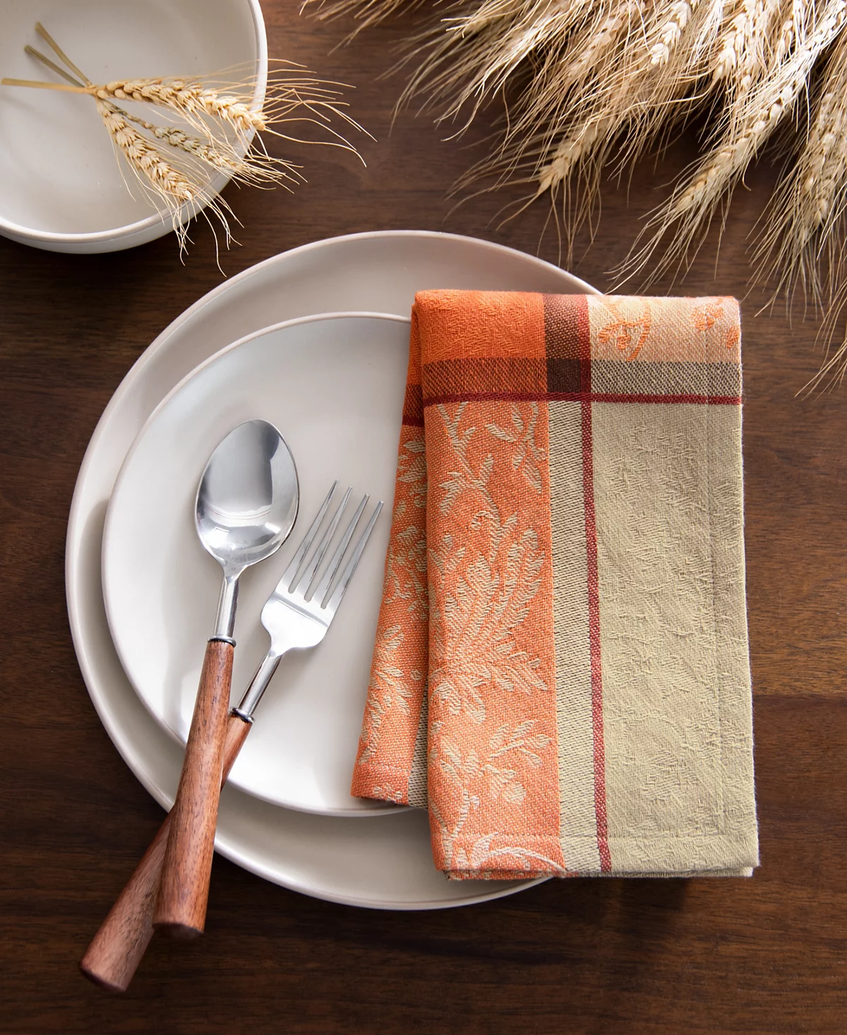 Elrene Autumnal Harvest Jacquard Table Linens Collection 7590₽