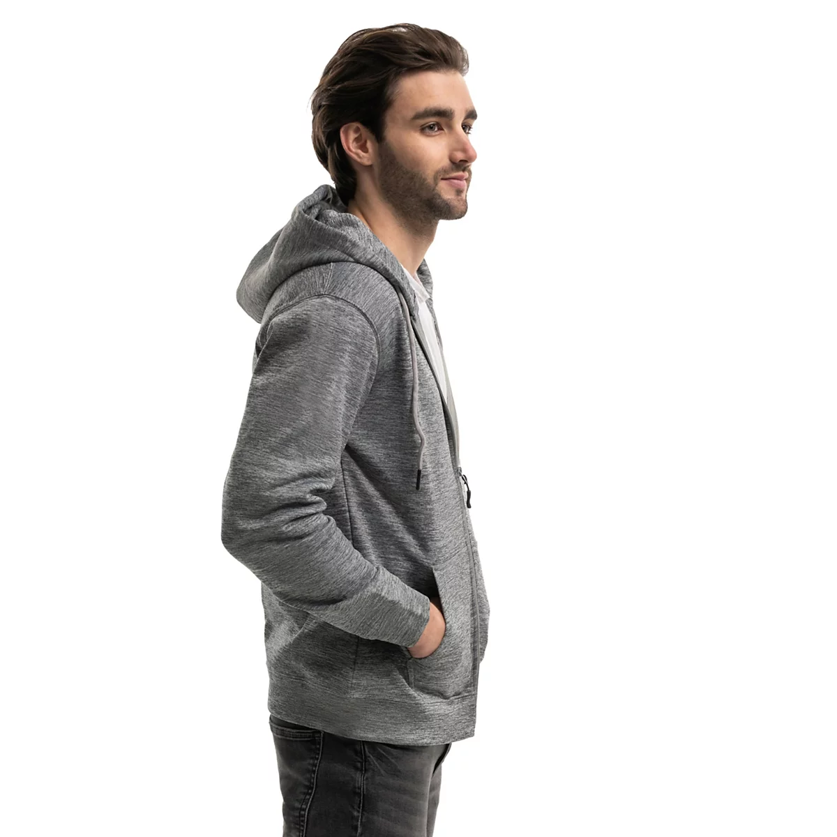 Mio Marino Big - Tall Premium Zip-Up Hoodie for Men with Smooth Silky Matte Finish - Cozy Fleece Inner Lining Sweater with Hood 10290₽