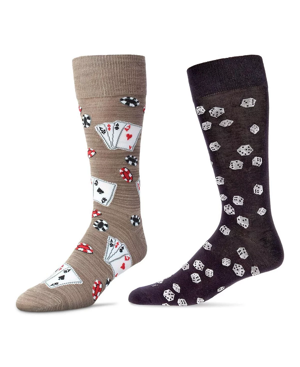MeMoi Mens Cards Novelty Socks Pack of 2 3390₽