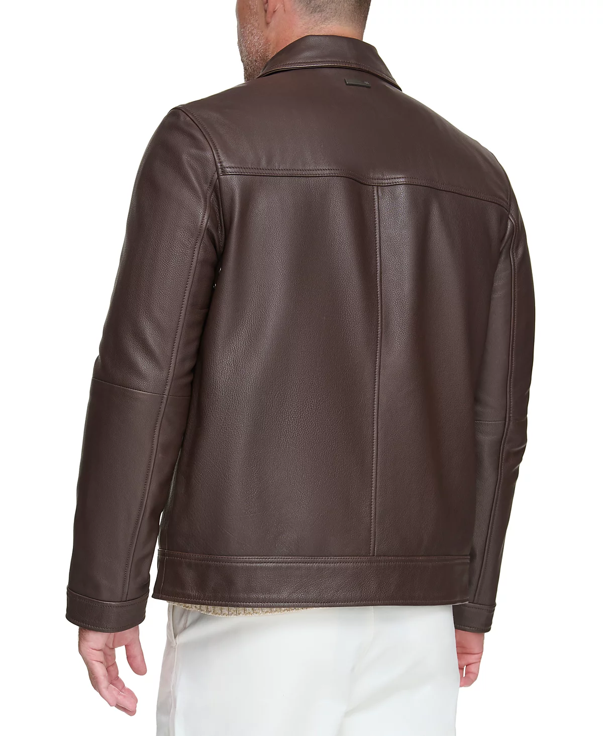 Marc New York Mens Halen Pebbled Leather Trucker Jacket 57090₽