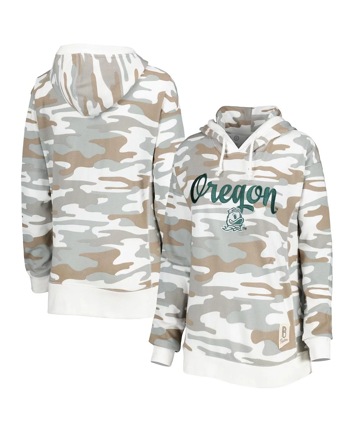 Womens Pressbox Camo Oregon Ducks San Pablo Pullover Hoodie 9090₽