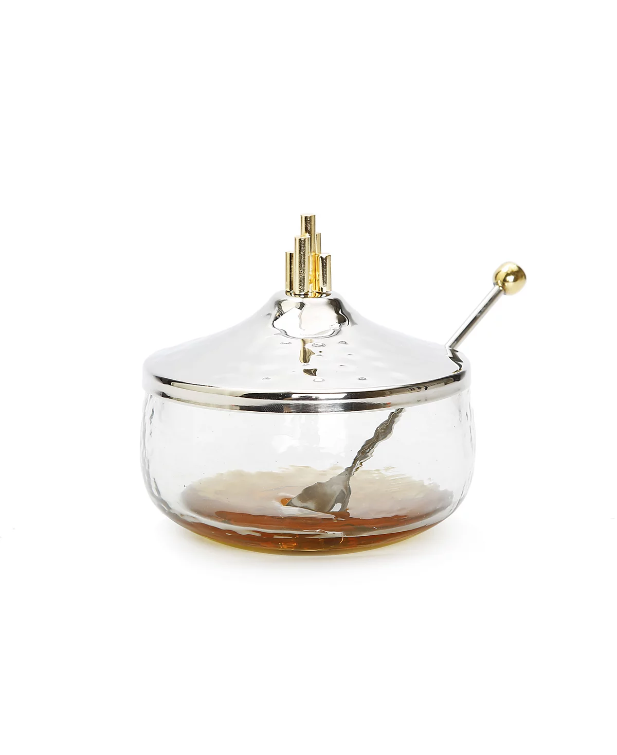 Classic Touch Honey Dish with Stainless Steel Lid and Symmetric Design 9290₽