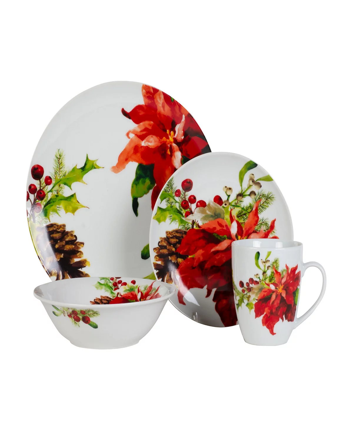 Fitz and Floyd Holiday Home 32-pc Dinnerware Set Service for 8 34590₽