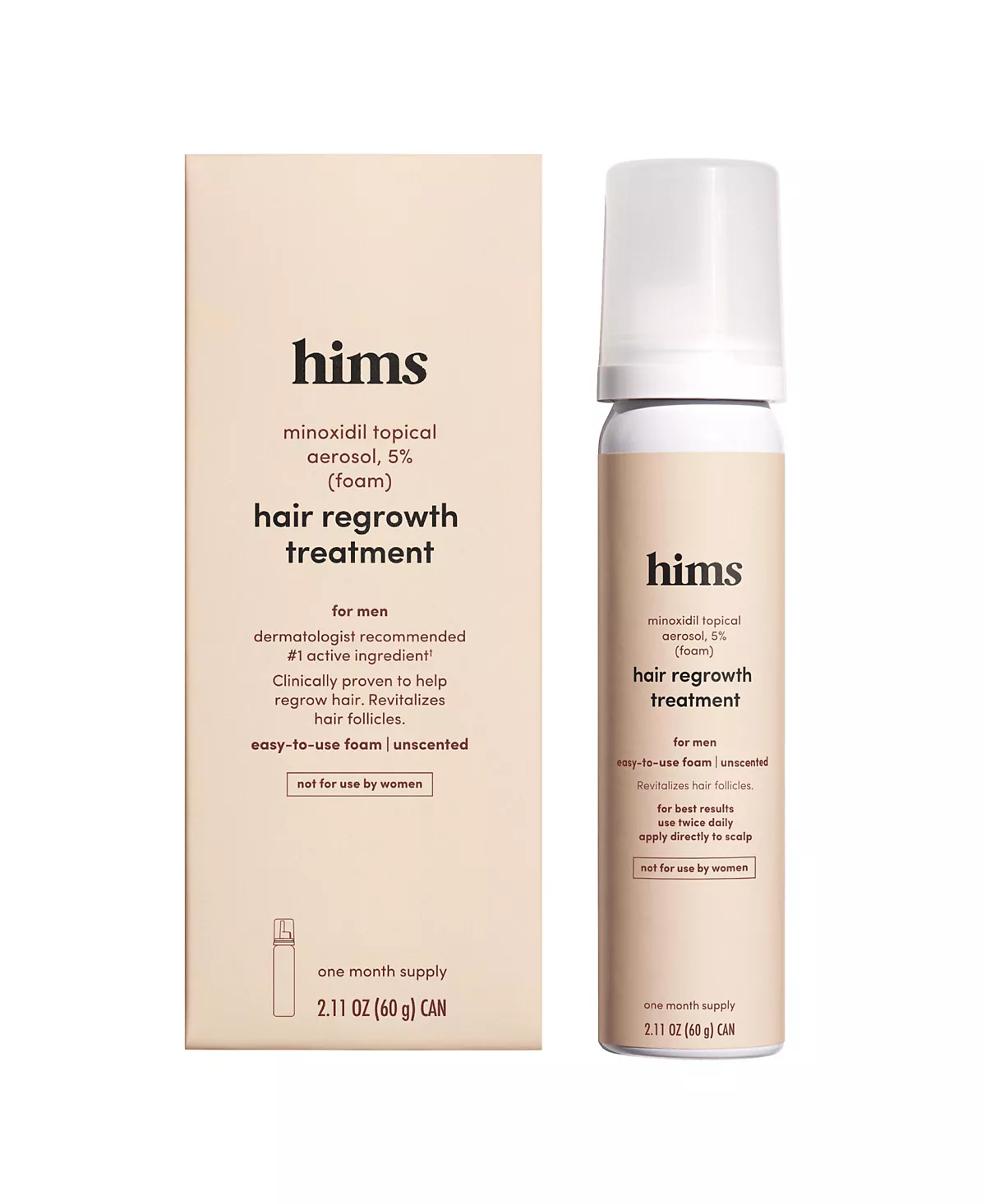 Средство для лечения отрастания волос Миноксидил 5% Пенка для наружного применения