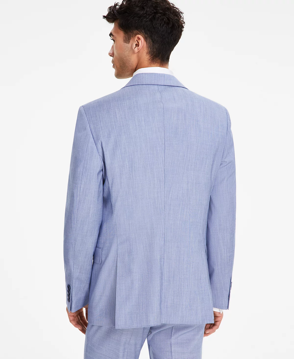 DKNY Mens Modern-Fit Light Blue Neat Suit Separate Jacket 18990₽