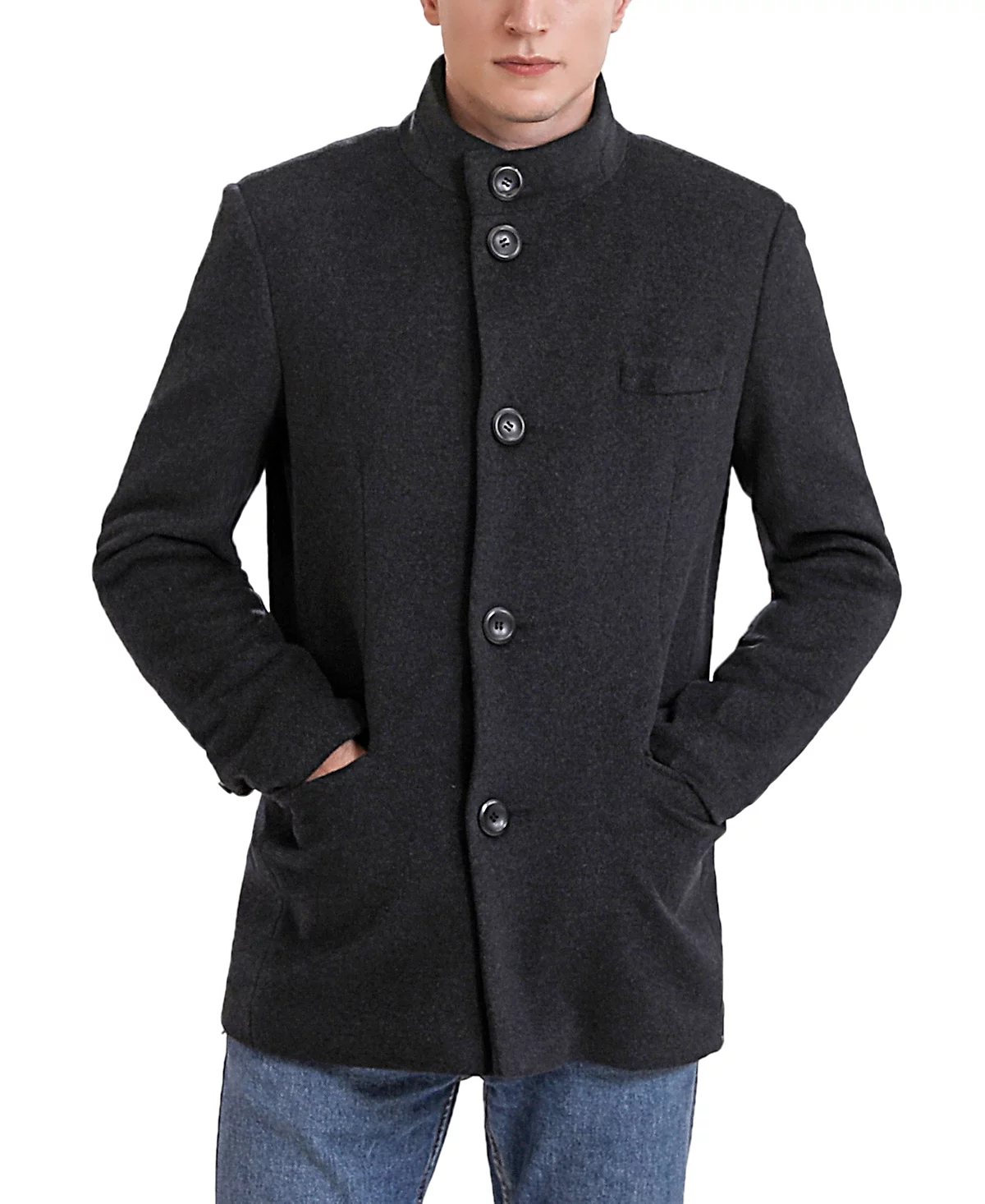 BGSD Men Perry Wool Blend City Coat