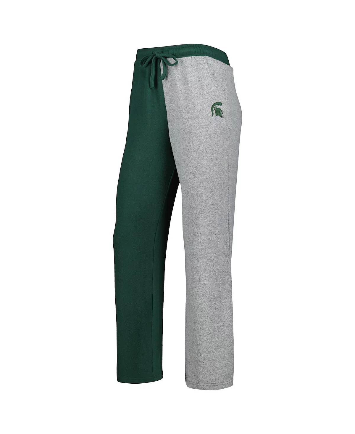 Womens ZooZatz Green Gray Michigan State Spartans Colorblock Cozy Tri-Blend Lounge Pants 8590₽
