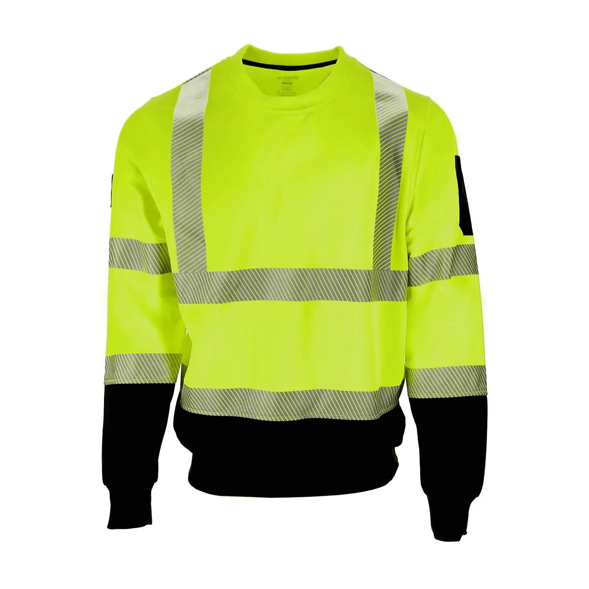 RefrigiWear Mens Men s Hi Vis Crewneck Sweatshirt with Reflective Tape 14790₽