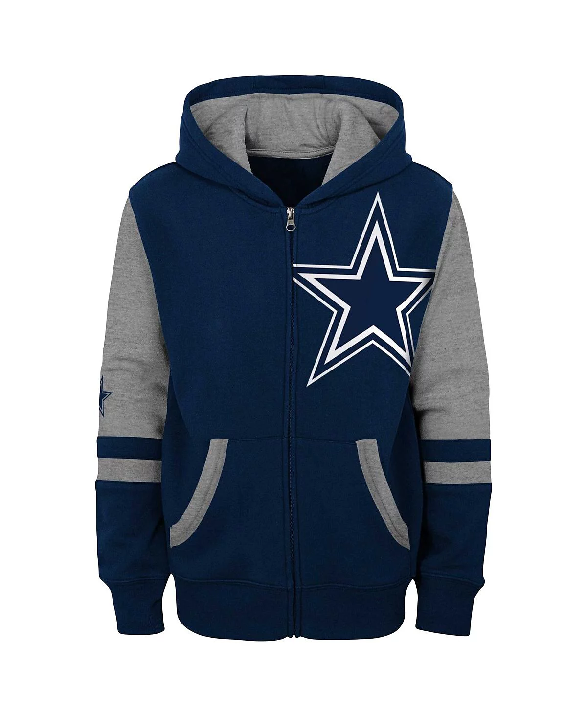 Big Boys Navy Dallas Cowboys Colorblock Full-Zip Hoodie 7790₽