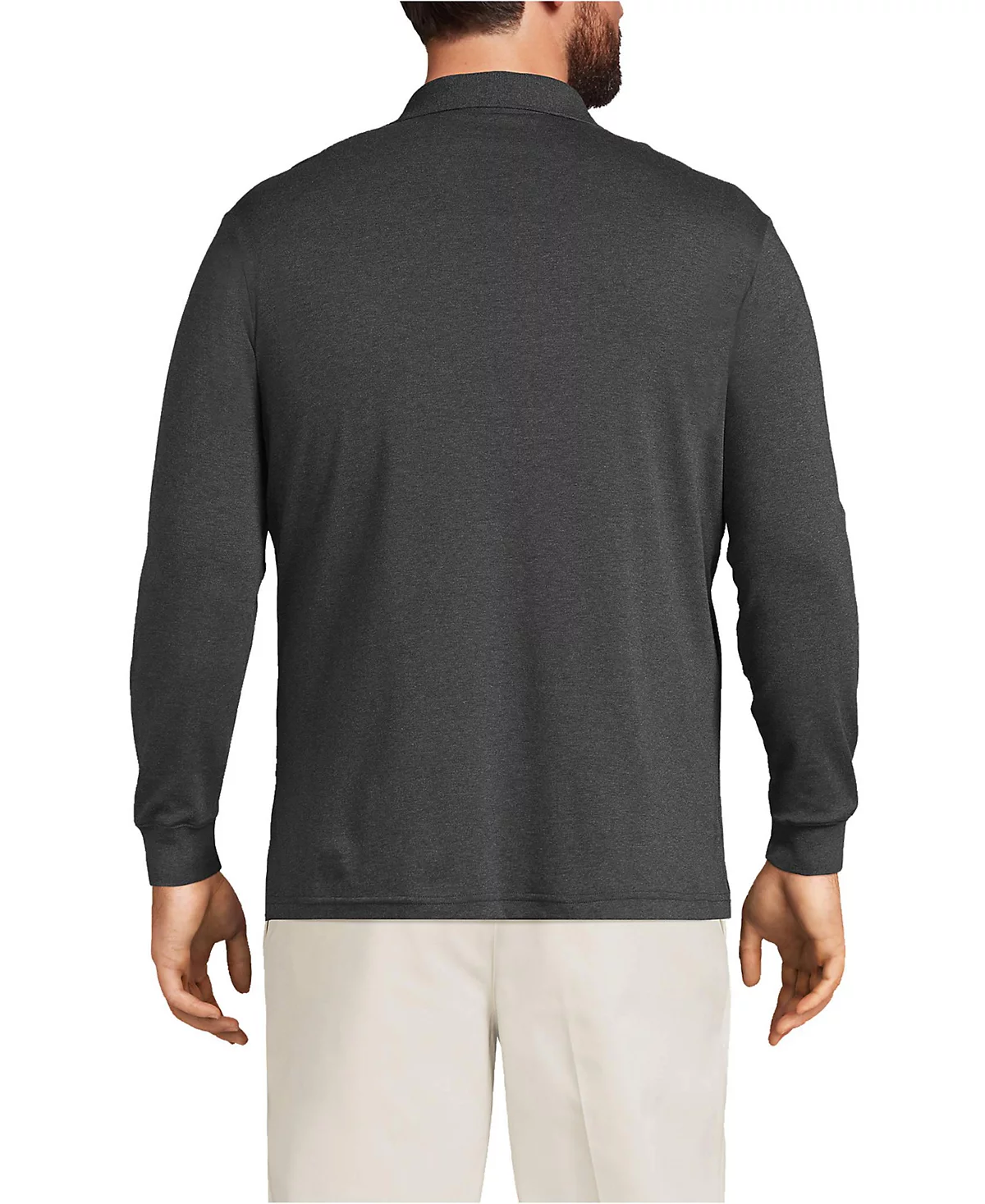 Lands End Big - Tall Long Sleeve Cotton Supima Polo Shirt with Pocket 13290₽