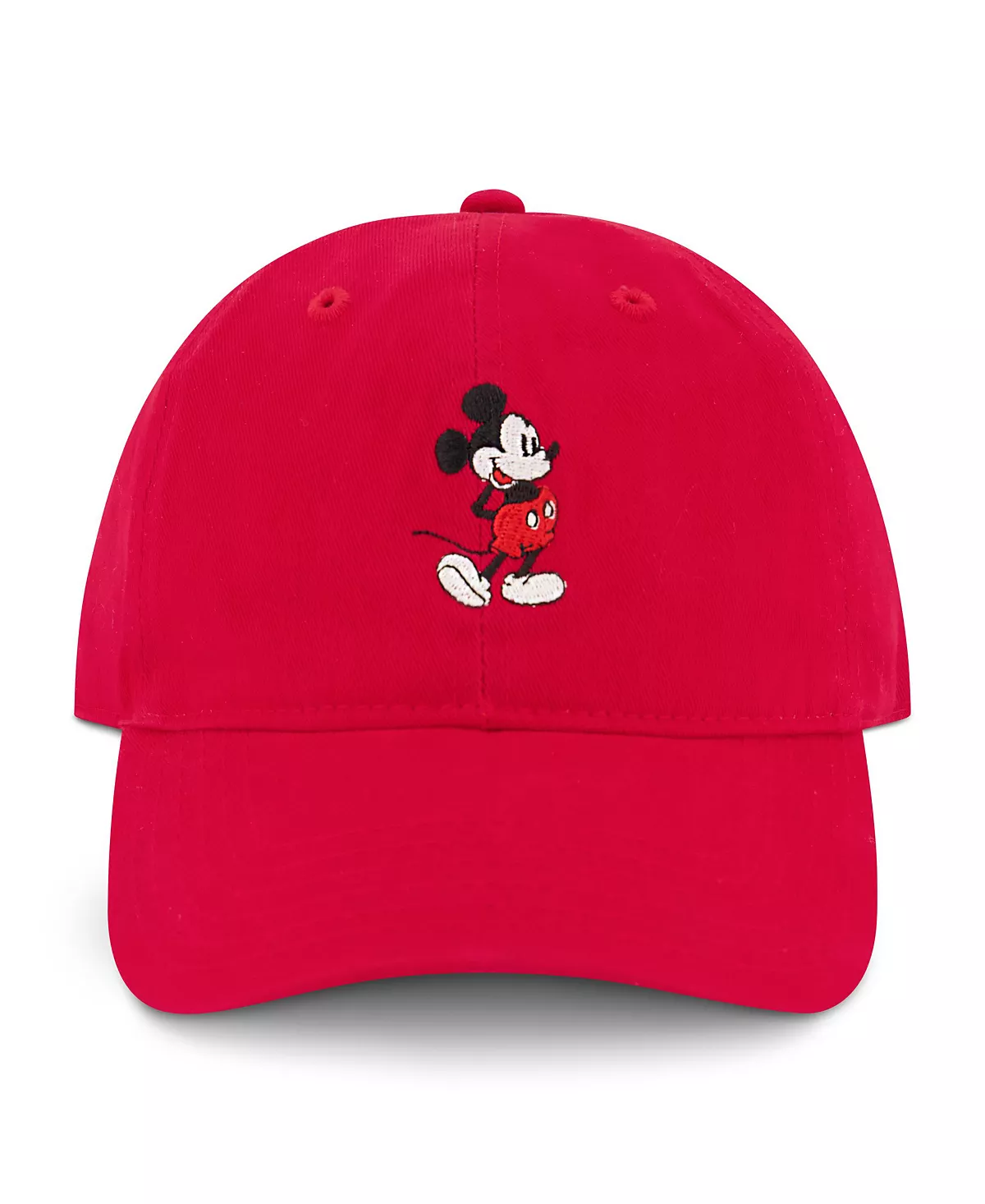 Вышитая Диснеевским Микки Маусом хлопчатобумажная регулируемая папина шляпа с изогнутыми полями