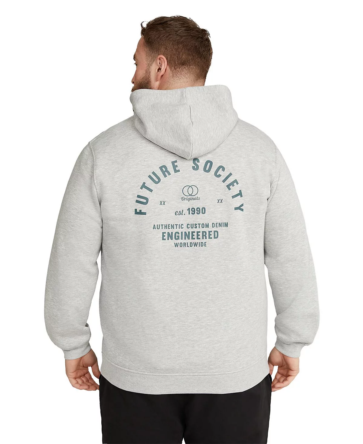Johnny Bigg Mens Future Society Print Hoodie Sweatshirt 14990₽