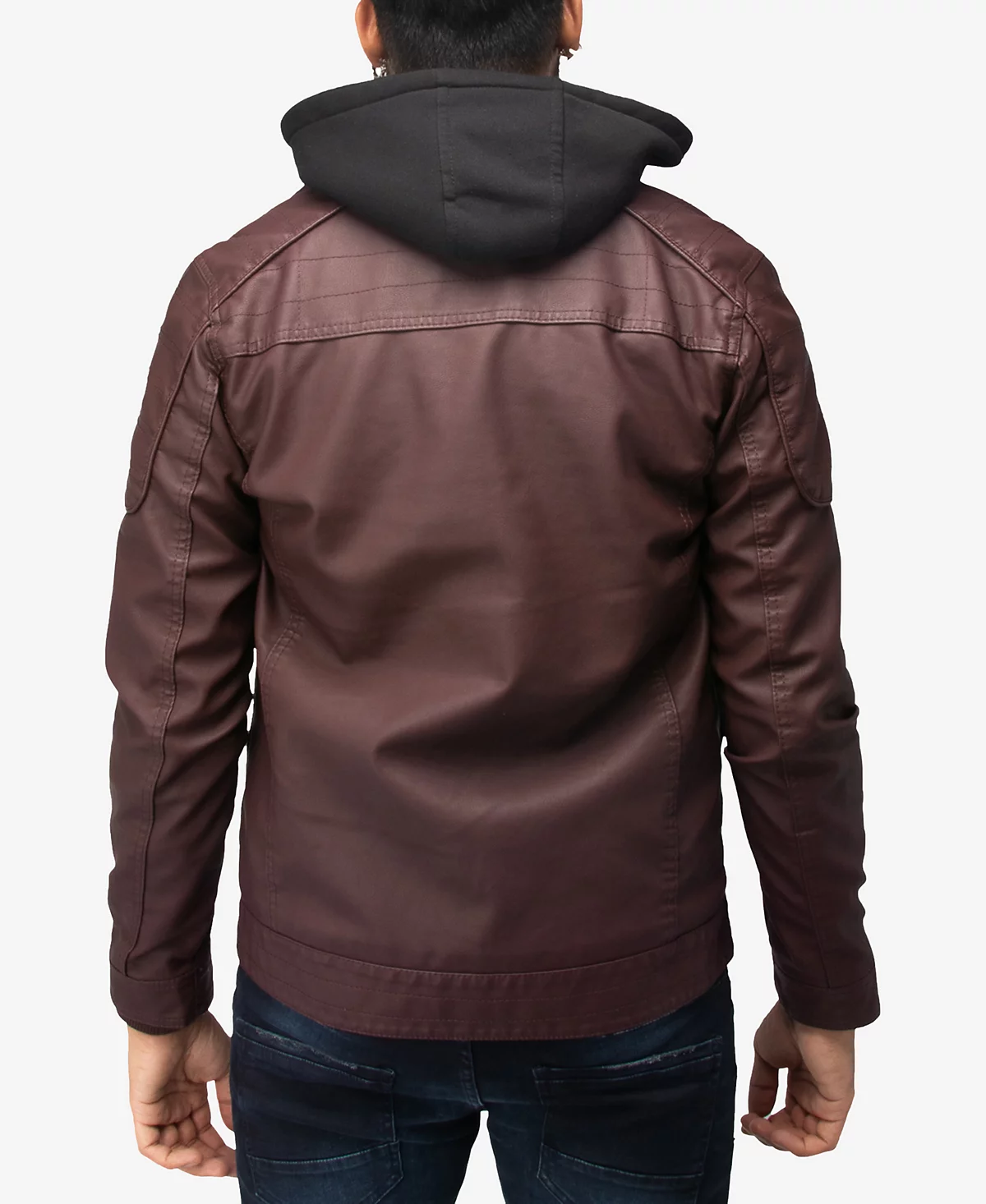 X-Ray Mens Hood and Faux Shearling Lining Moto Jacket 20590₽