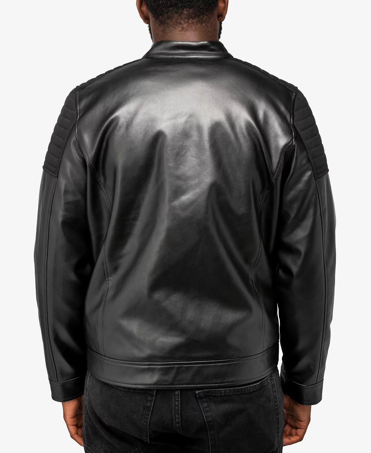 X-Ray Mens Shiny Polyurethane and Faux Suede Detailing with Faux Shearling Lining Jacket 16790₽