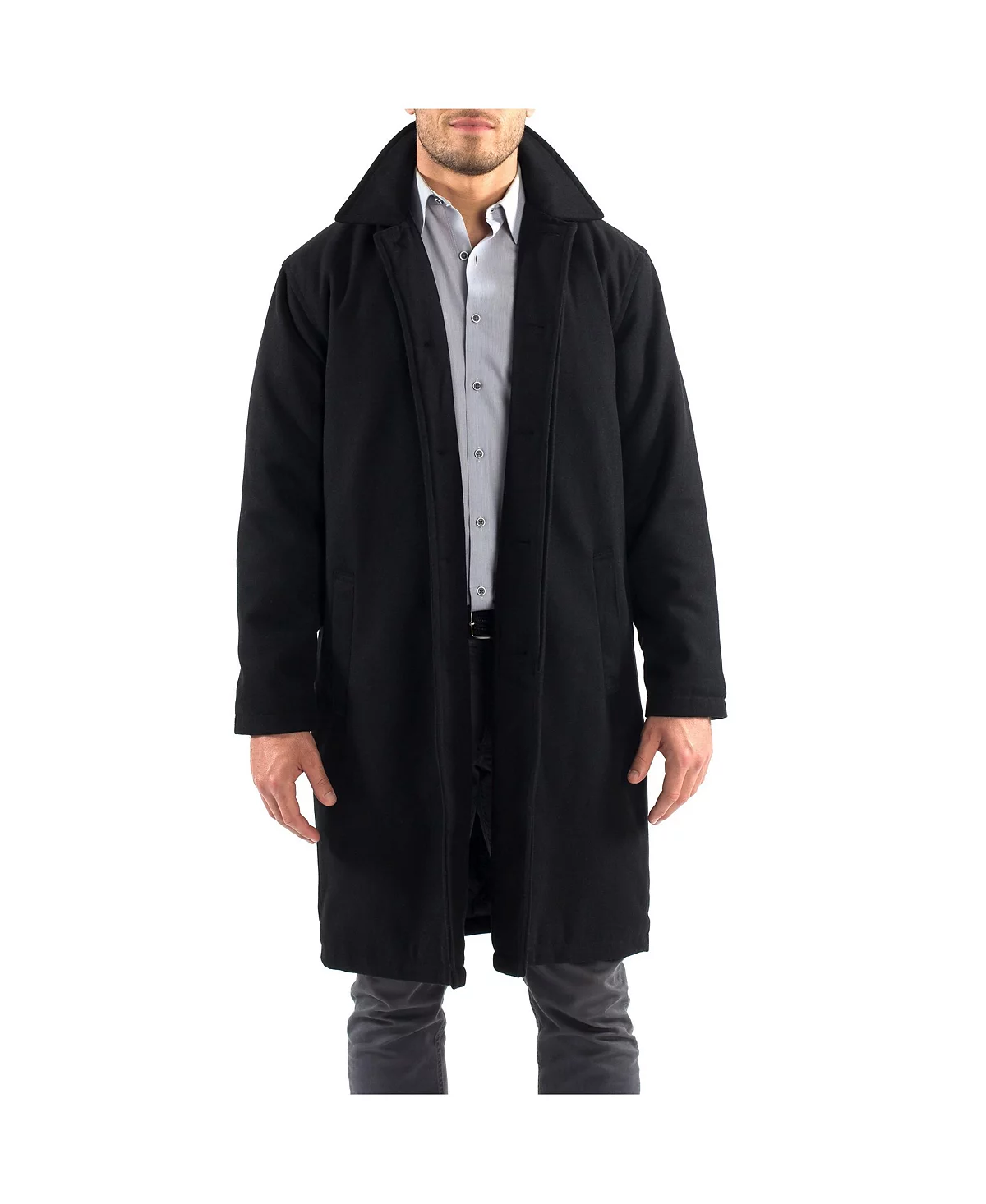 Alpine Swiss Mens Zach Men s Wool Blend Overcoat Knee-Length Trench Coat Runs Large for Layering Over Suits or Sweaters 25690₽