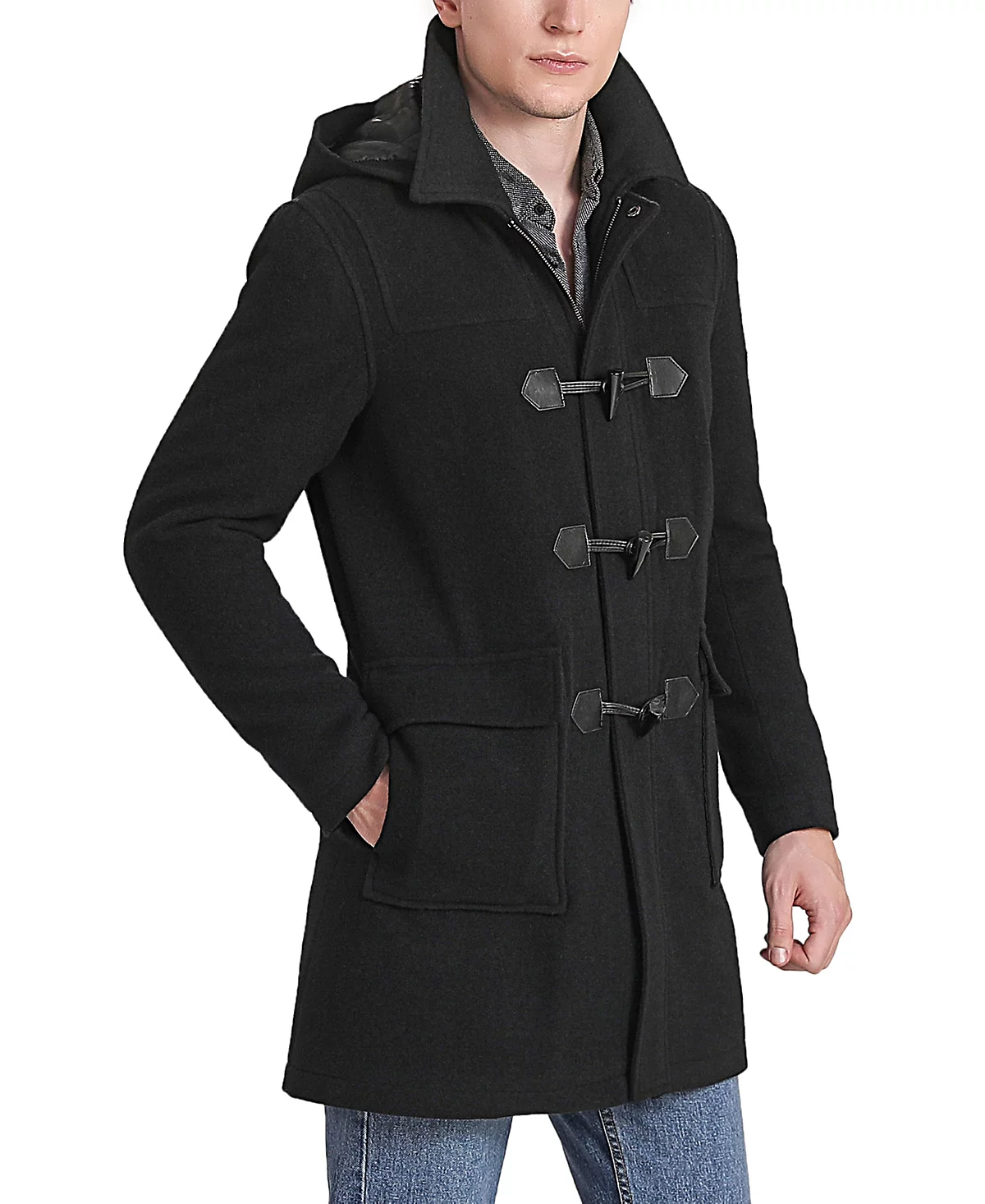 Landing Leathers Men Mason Wool Blend Duffle Toggle Coat