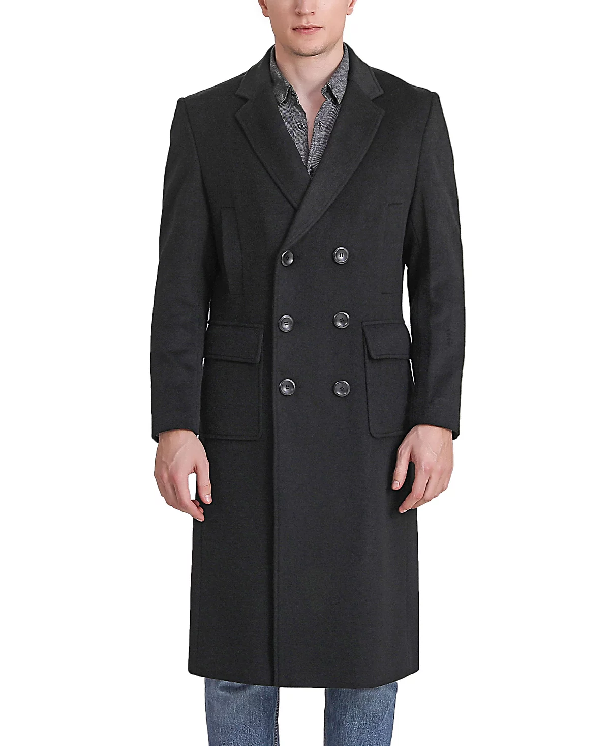 Landing Leathers Men Holmes Wool Blend Long Walking Coat